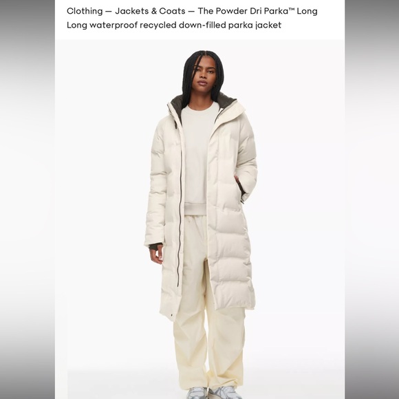 Aritzia TNA The dri parka long medium size in white - Picture 15 of 15
